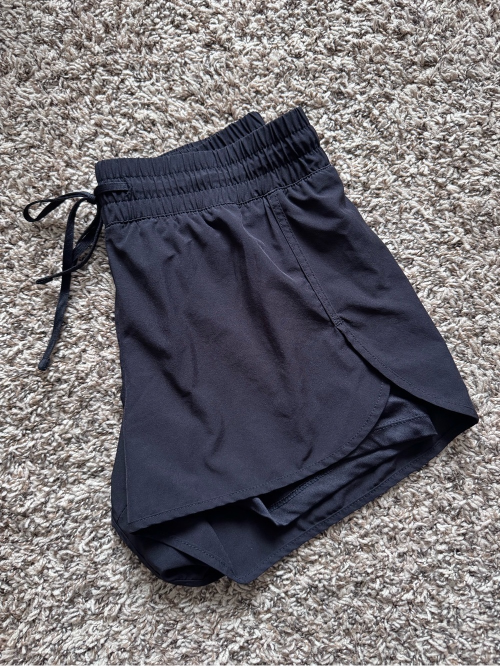 Velocity Black Layered Athletic Shorts